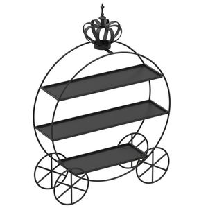 Goldene Krone Dreistöckige Etagere für Hochzeiten und Partys, Weißer Gebäckständer mit Ornament für Desserttisch-Dekoration - Product Image 3