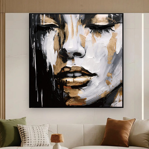 Горячие продажи: Современная картина маслом с изображением обнаженной женщины и сексуальных губ, настенное искусство, индивидуальная ручная работа для декора дома - Product Image 3