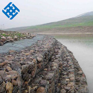 Cages renforcées de roche de Gabion <span class=keywords><strong>Cage</strong></span> de Gabion de pierre de revêtement en plastique pour le contrôle de rivière en pierre en vente directe d'usine - Product Image 4