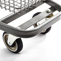 Chariot de supermarché d'usine populaire, Double panier, conception personnalisée à vendre