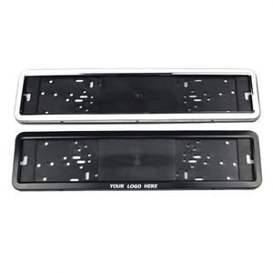 Marco Metálico Estándar Europeo para Matrícula - Soporte de Matrícula Metálico Personalizado con Acabado Negro para Autos Rusos y Ucranianos - Product Image 1