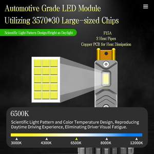 Focos LED para Automóvil CSP Súper Brillantes H7 H11 9005, Bombillas LED de 11000LM de Alto Brillo, Sin Puntos Oscuros - Product Image 3