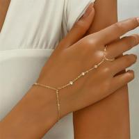 Gelang Jari Kupu-kupu Zirkon Berlapis Emas 18K Rantai Baja Anti Karat Geometris Modis, Dapat Dipersonalisasi untuk Pernikahan, Unisex