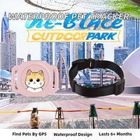 Mini traceur GPS pour animaux de compagnie imperméable anti-perte Réseau 4G Collier GPS avec Bluetooth pour chats Application IOS Localisateur GPS en plastique