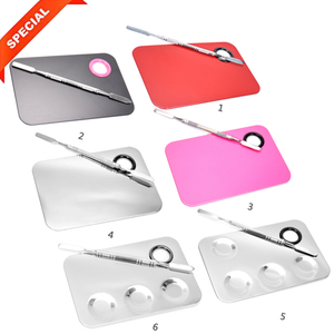Bk29A Etiqueta Privada vacía Diy mezcla De Metal redondo metálico paleta De maquillaje cuchillo De paleta y espátula - Product Image 1