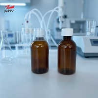 Flacon de sirop pharmaceutique 125 ml 500 ml, flacon carré pour médicaments, emballage transparent pour produits de santé, flacon pour capsules de médicaments, flacon pour réactifs