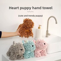 Jouet en peluche chenille animal de dessin animé - Serviette de main multifonctionnelle créative absorbante anti-stress en polyester et coton PP unisexe