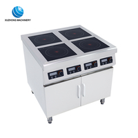 Cuisinière à induction multi-céramique commerciale 3,5 kW 4 brûleurs Plaque de cuisson électrique en céramique Cuisinière à induction 4 plaques Plaque à induction