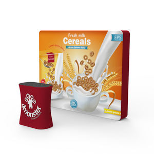 Vente chaude, stand d'exposition portable en <span class=keywords><strong>tissu</strong></span> tendu 3D personnalisé, cadre en aluminium 10x10, équipement pour salon professionnel - Product Image 1