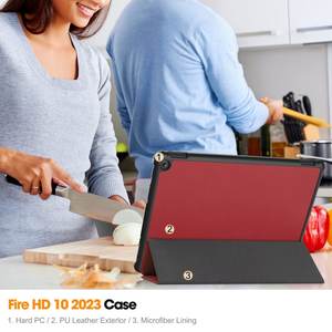 Étui de protection en cuir PU de qualité supérieure <span class=keywords><strong>pour</strong></span> <span class=keywords><strong>tablette</strong></span> Amazo Fire HD <span class=keywords><strong>10</strong></span> 2023 <span class=keywords><strong>10</strong></span>,1 <span class=keywords><strong>pouces</strong></span>, avec fonction de mise en veille/réveil automatique et fermeture magnétique - Product Image 6