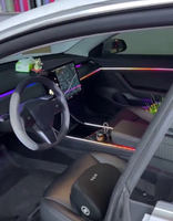 Kit d'éclairage LED dynamique et coloré pour l'intérieur de la voiture, accessoires pour Tesla Model 3 2019-2020, amélioration de l'éclairage ambiant