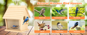 Bluebird <strong>Houses</strong> for Outside Clearance With Pole, Hanging <strong>Bird</strong> <strong>House</strong> Outdoors Garden Patio With Easy Clean Wood Birdhouse Viewing - Product Image 5