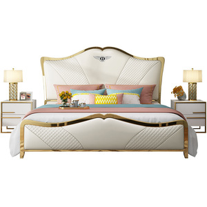 <span class=keywords><strong>Letto</strong></span> di Lusso a Forma di <span class=keywords><strong>Cuore</strong></span> in Pelle per Camera da <span class=keywords><strong>Letto</strong></span>, Rivestimento in Pelle Trapuntata a Rombi con Cornice Dorata ed Estetica Elegante e Opulenta - Product Image 3