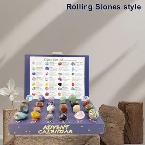 ชุดอัญมณีคริสตัลบำบัดของขวัญสำหรับเด็ก, กล่องของขวัญสำหรับเด็กพร้อมปฏิทินนับถอยหลังวันคริสต์มาสปฏิทินจุติ - Product Image 2