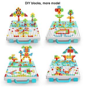 466 pièces DIY perceuse électrique outil jouets auto-assemblage blocs de construction blocs de vis créatifs jouet pour enfants avec tournevis - Product Image 4