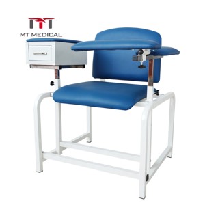 MT MEDICAL Manual Instrumentos de hospital portátiles Silla de donación de muestras de sangre Silla de flebotomía Silla de extracción de sangre - Product Image 3