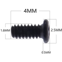Sekrup miniatur produsen sekrup Cina ukuran benang khusus M0.6 M0.8 M1.0 M1.2 sekrup jam miniatur