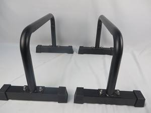Venta al por mayor <span class=keywords><strong>de</strong></span> alta calidad <span class=keywords><strong>de</strong></span> metal en forma <span class=keywords><strong>de</strong></span> H Parallettes Push up Stand Bar Barras paralelas Entrenamiento muscular <span class=keywords><strong>Calistenia</strong></span> Parallettes - Product Image 5