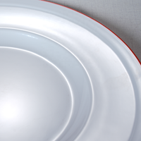 Service de vaisselle nordique en mélamine de haute qualité - Assiettes à compartiments bicolores 10, 12 et 14 pouces, écologiques et élégantes, en plastique, pour l'école