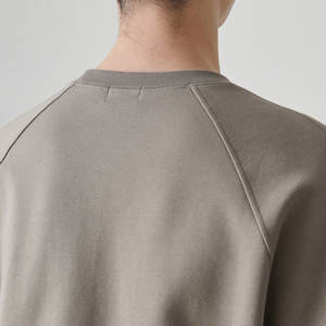 Sweat-shirt grande taille de haute qualité pour hommes Sweat-shirt surdimensionné à col rond uni 100% coton à vendre - Product Image 4