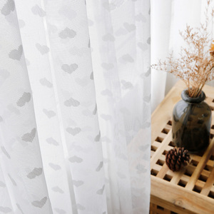 Innermor Morbido Bianco <span class=keywords><strong>Tende</strong></span> <span class=keywords><strong>Bambini</strong></span> Tenda per la Camera dei <span class=keywords><strong>bambini</strong></span> Tenda Del Voile Ready Made per Soggiorno di Figura di Amore Ordito di lavoro a maglia - Product Image 5