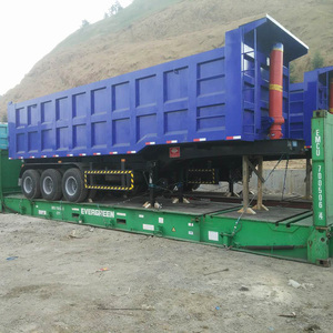 Nouvelle semi-remorque benne arrière 3 essieux de 40 tonnes en acier, télécommandée, légère - Product Image 1
