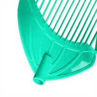 Râteau à gazon Yapu vert simple et économique en plastique pour jardin, avec 14 dents et 22 picots, couleur personnalisable, disponible en ODM