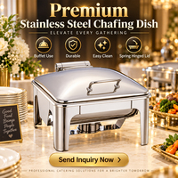 Chauffe-Plats de Luxe Style Arabe Royal 6L pour Hôtels, Plats de Service pour Traiteur, Réchauds de Buffet pour Mariages et Banquets