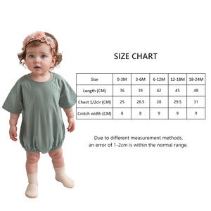 All'ingrosso pronto per la spedizione Summer Baby Wear Solid manica corta rosa oversize neonate Bubble pagliaccetti - Product Image 5