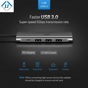 USB C HUB Type C เป็น USB 3.0 HUB <span class=keywords><strong>HDMI</strong></span> VGA RJ45 Thunderbolt 3อะแดปเตอร์ Fr Macbook - Product Image 6