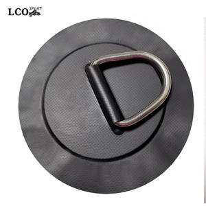 Boucle en D en acier inoxydable avec grand patch rond en PVC pour fixation sur planches de surf, accessoires de yacht, kayaks, planches de SUP et matériel marin - Product Image 4