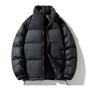 Chaqueta de Plumón para Hombre de Invierno con Revestimiento Grueso, Cuello Alto, Logotipo Frontal, Moderna, Resistente al Viento, Impermeable, Personalizable - Product Image 2