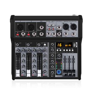 Table de mixage audio 4 canaux USB Plug & Play pour son live, qualité professionnelle +48V alimentation fantôme - Product Image 1