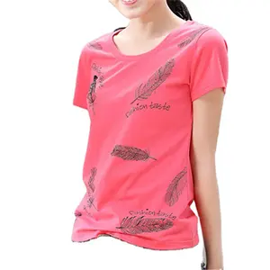 Необычная женская футболка с круглым вырезом, цена в Сингапуре, индивидуальный Топ, модная футболка для девочек