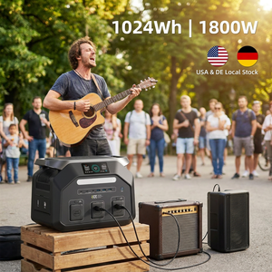 Emergency <b>Power</b> Supply LiFePO4 1024wh 1800w watt portable solar <b>generator</b> <b>power</b> station with 100W 200W 400W 500W solar panel - Product Image 1