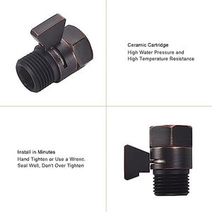 Vanne d'arrêt en laiton accessoire de robinet de salle de bain régulateur de pression d'eau et contrôle de débit avec pommeaux de <span class=keywords><strong>douche</strong></span> d'<span class=keywords><strong>angle</strong></span> d'eau - Product Image 6