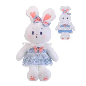 Thời trang tùy chỉnh thực hiện Bunny Rabbit búp bê sang trọng cô gái phim hoạt hình thú nhồi bông plushies Gối búp bê đồ chơi