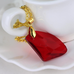 फैशन फिल्म जादूगर दार्शनिक का जादू पत्थर हार लाल ऐक्रेलिक पेलेंट लिंक चेन पोटरर पुरुषों महिलाओं के लिए उपहार - Product Image 4