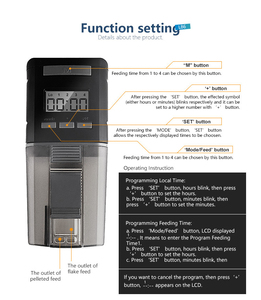 Akses Internet Nirkabel Tangki Ikan Pengumpan Otomatis, Waktu Mesin Makan APP Remote Kontrol Ikan Otomatis <span class=keywords><strong>Feeder</strong></span> - Product Image 6