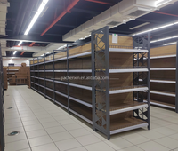 Étagères de supermarché en métal robustes, amovibles et assemblables pour le stockage et la présentation en magasin de détail et d'alimentation