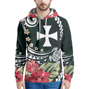 Fitspi venta al por mayor sublimación estampado capucha pulóver sudaderas con capucha ropa deportiva personalizada Polinesia Wallis <span class=keywords><strong>Futuna</strong></span> estampado Floral sudaderas con capucha Casuales - Product Image 4