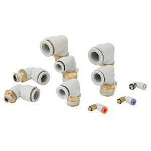 SIVK KQ2L External Thread Elbow <b>Connector</b> 90 Degree Pneumatic <b>Quick</b> Coupler Brass Plastic Right Angle Connectors 06 08 10 - Product Image 1