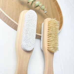 Exfoliante de Pies con Cerdas Naturales, Cepillo para Pies con Mango de Madera, Cepillo para Pies con Piedra Pómez para Eliminar Callosidades y Durezas - Product Image 2