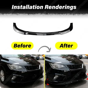 Para Seat MK5 2018 2019 2020 2021 2022 2023, Alerón Delantero para Automóvil, Tablero de Alerón, Labio de Alerón, Decoración Externa, Kit de Carrocería - Product Image 2