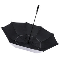 Parapluie de golf semi-automatique à long manche de 40 pouces, en titane argenté, double couche, protection solaire UV, cadeau d'affaires promotionnel 8
