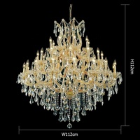 Lustre Personnalisé pour Villa, Grand Lustre en Cristal Style Européen pour Mariage et Hall d'Hôtel de Luxe