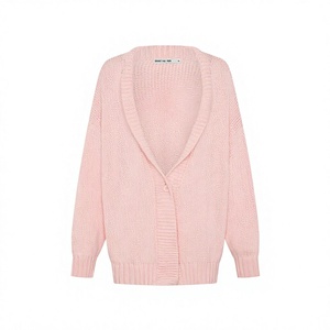 Nouveau cardigan en tricot noir pour homme, design personnalisé, manches longues, couleur unie, boutons sur le devant, respirant, en laine épaisse, pour l'hiver - Product Image 1