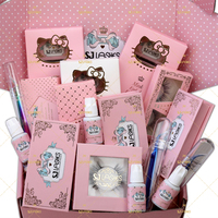 Cils de boîte en papier rose avec impression en feuille d'or Boîtes d'estampage en papier de conception de Noël pour produits de beauté