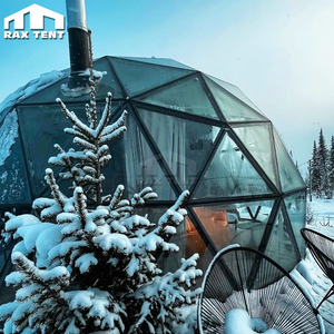 Domo Geodésico de Cristal para Glamping, Hotel al Aire Libre <span class=keywords><strong>con</strong></span> Calefacción y Ventilador Solar - Product Image 4