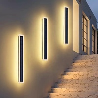 Bande LED extérieure de 30/60/100/120 cm, applique murale solaire à diode électroluminescente linéaire pour l'extérieur